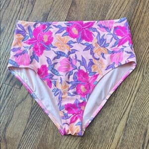 Old Navy Floral High-Waisted Bikini Bottoms size M